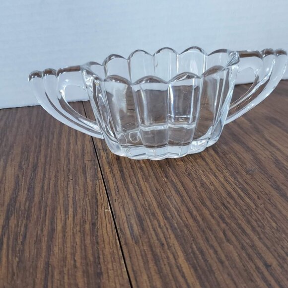 Vintage 1930s Heisey Crystolite Oval Clear Glass Cream and Sugar Set - Picture 5 of 10
